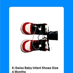 K•Swiss Baby Infant Shoes Size 6 Months